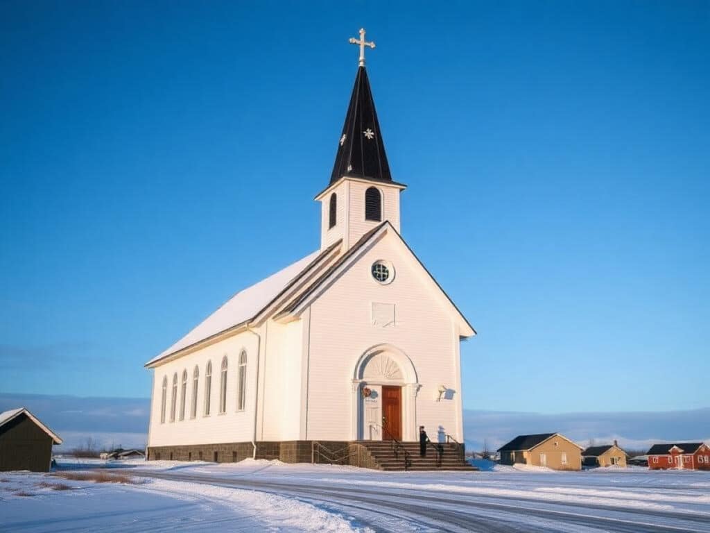 Historic Church – All 672 Tons – Is Being Moved Down the Road in Arctic Town