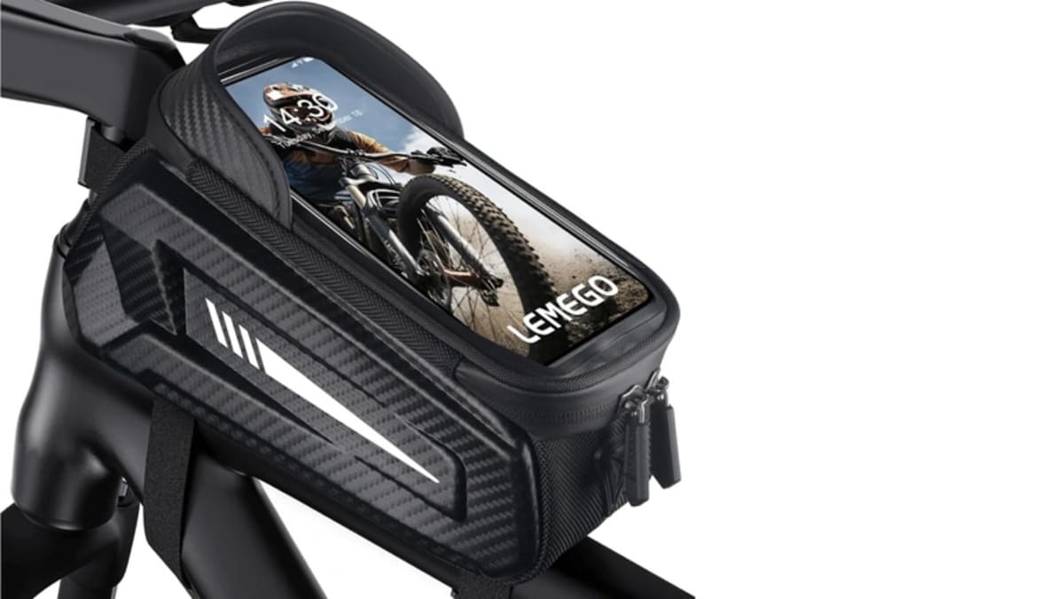Frame bag with phone holder
