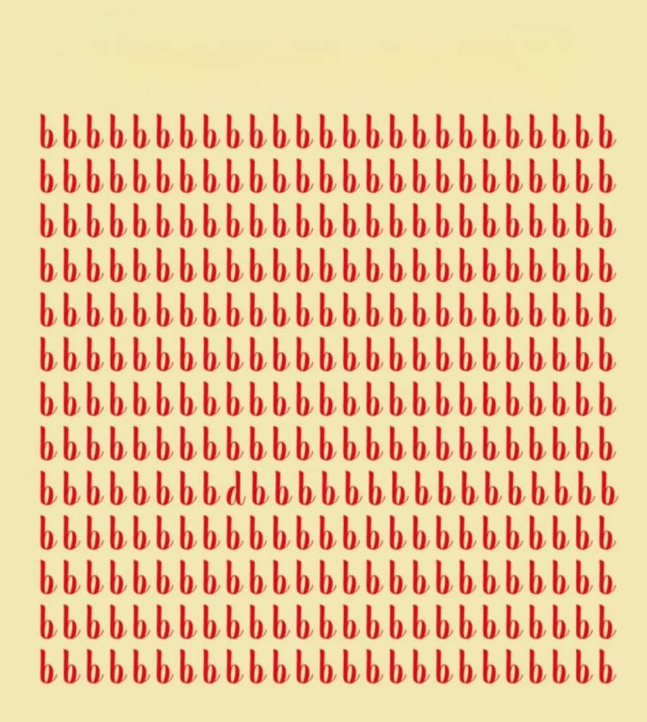 9 seconds to spot the hidden letter