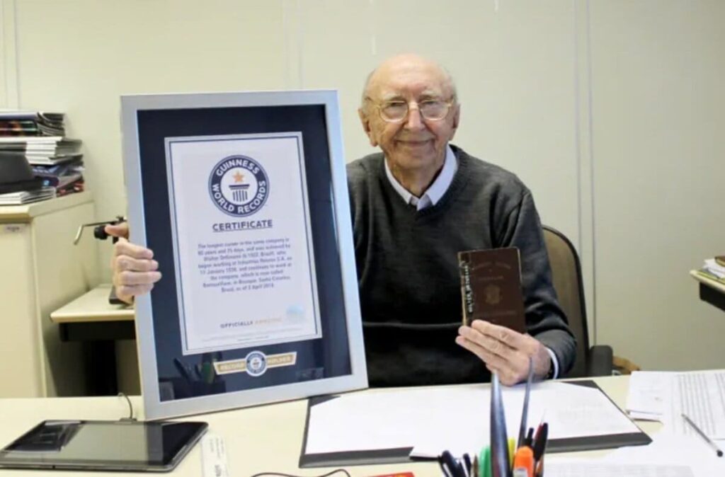 this Brazilian holds the world record for most years in the same company