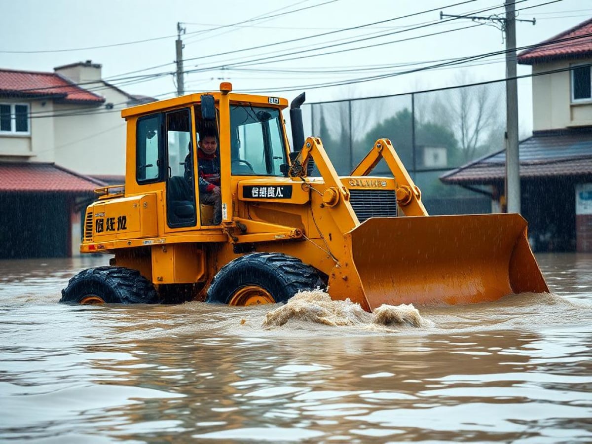 China’s ‘Bulldozer Hero’ Saves Over 100 Stranded Neighbors During Recent Beijing Flooding