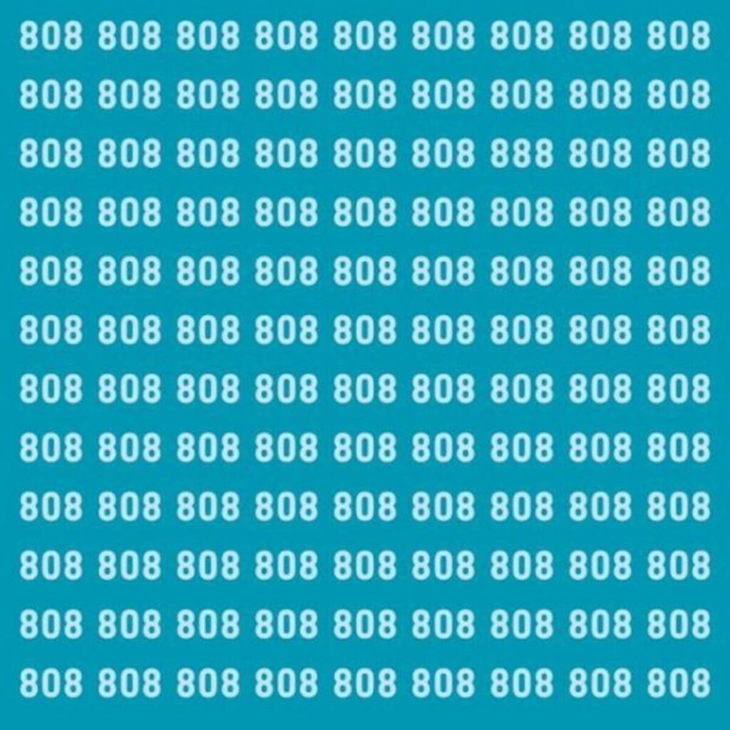 Only 2.1% of people can find the hidden “888” in time