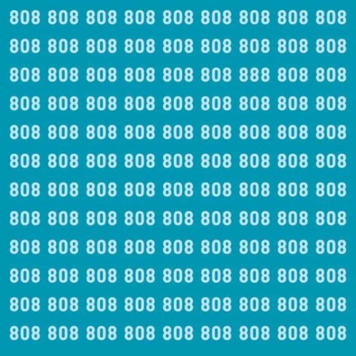 Only 2.1% of people can find the hidden “888” in time