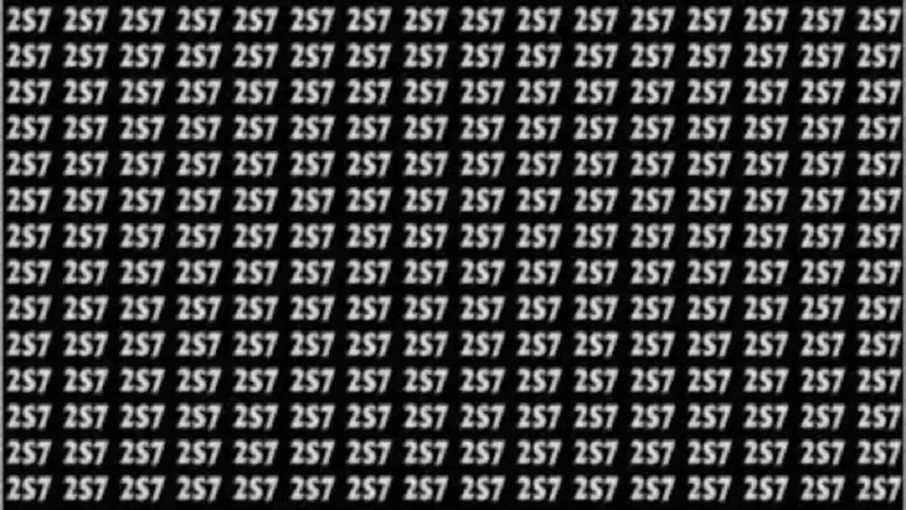 Only 36% of people can find number 257
