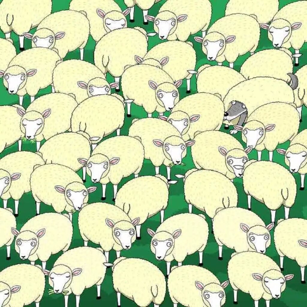 Only geniuses can find the hidden wolf