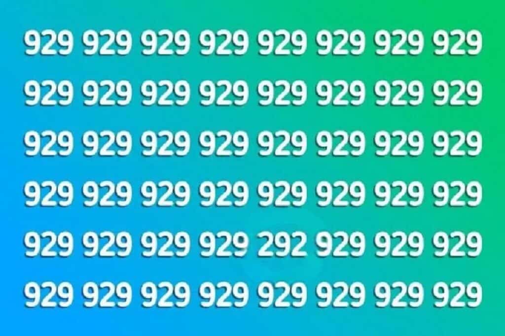 Spot the different number