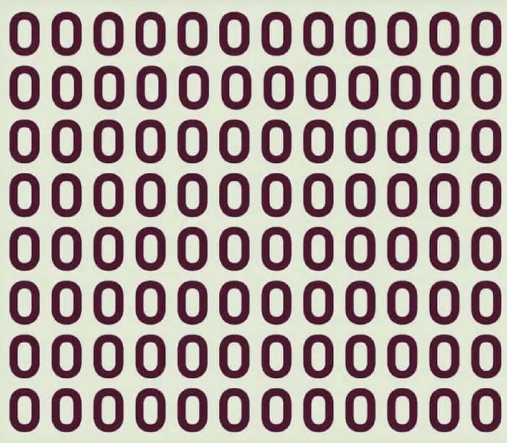 This optical illusion hides a number among letters