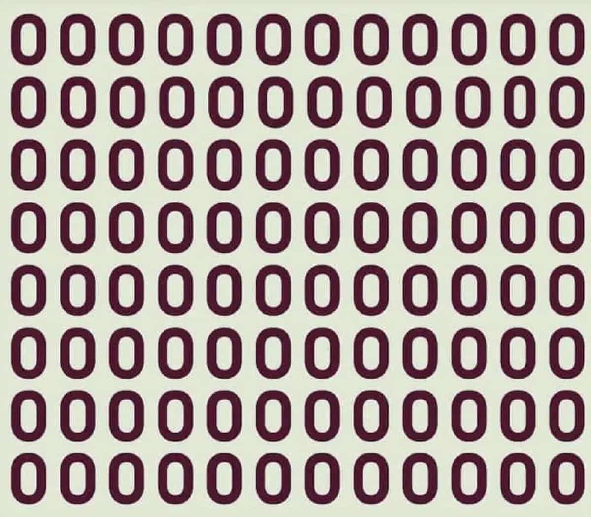 This optical illusion hides a number among letters