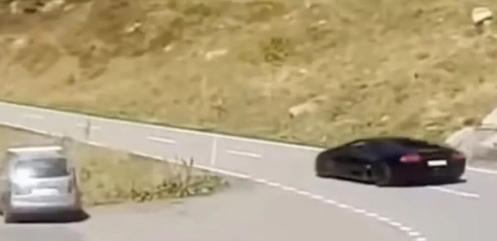 He wanted to show off in a Lamborghin