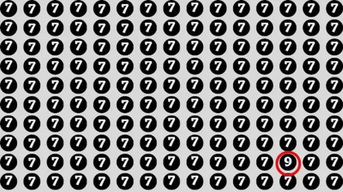the number 9 hidden