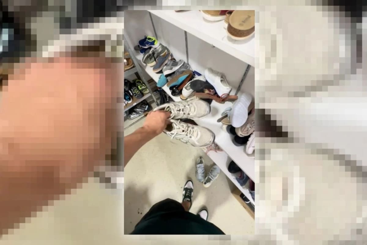 He donated shoes to the Red Cross, then tracked them 1