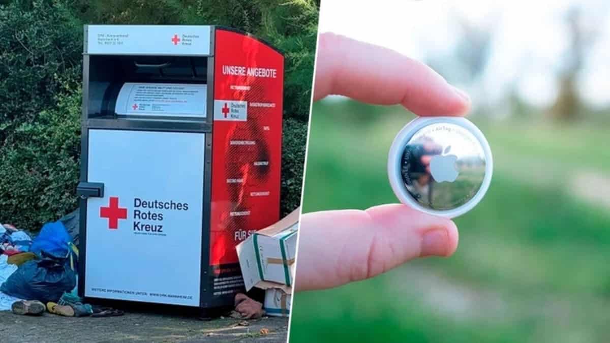 He donated shoes to the Red Cross, then tracked them