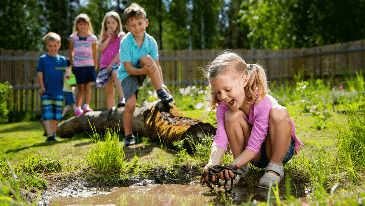 Daycare rewilds yard children show improved health and the nation