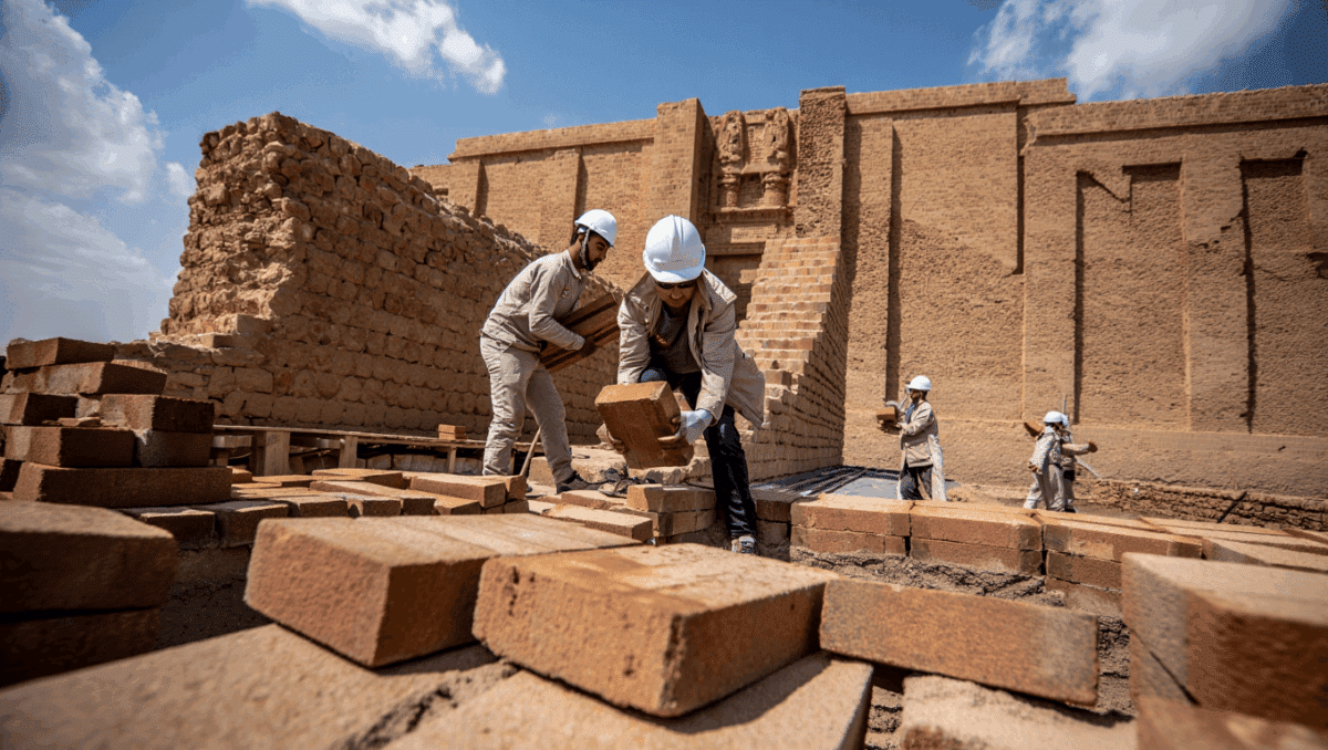 Iraq Embarks on Preservation Work for the Ziggurat of Ur Using Bricks of Identical Material to 5,000-yo Original
