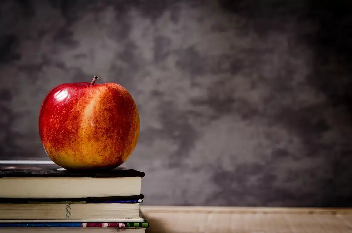 Profesor enseñando educación financiera en aula de secundaria