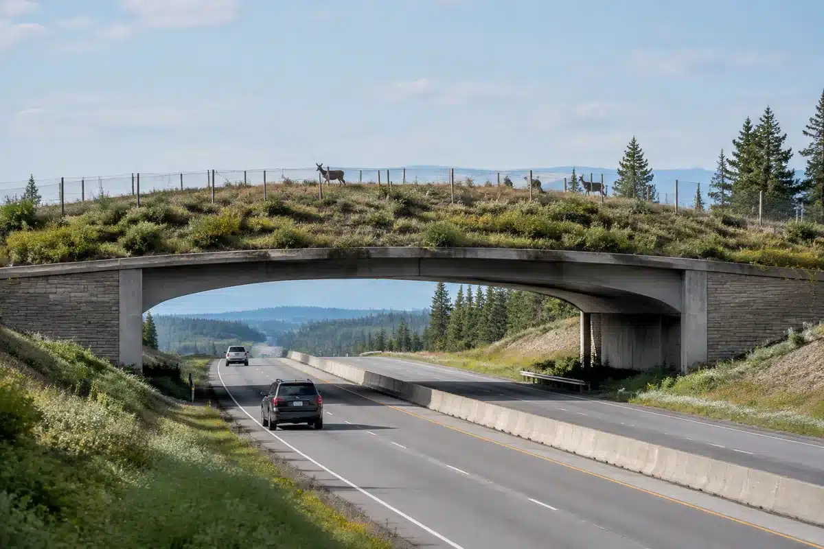 Wildlife overpass cuts I-25 animal collisions by 91%