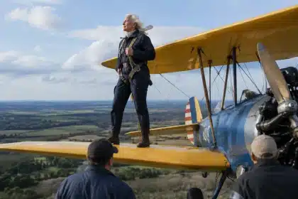 world's oldest wing-walker: 99-year-old woman claims title three months after another woman
